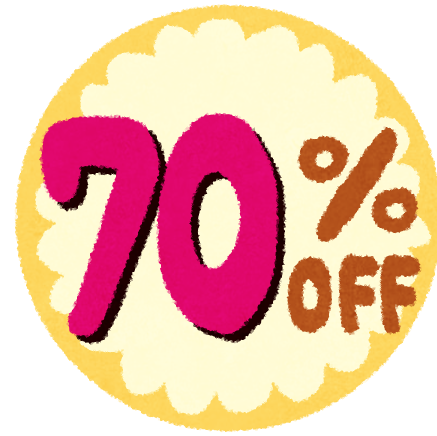 70%off